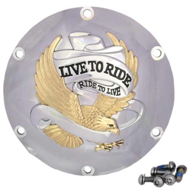【USA在庫あり】 DRAG ダービーカバー 04年以降 XL LIVE TO RIDE ゴールド 1107-0630 HD店