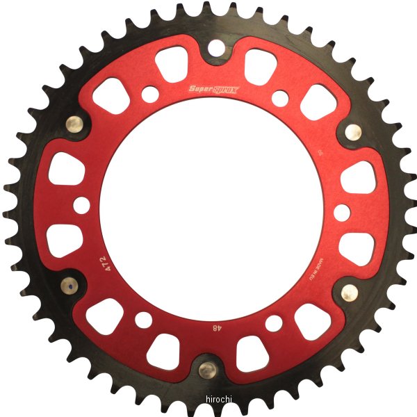 【メーカー在庫あり】 スーパースプロックス SUPERSPROX リアスプロケット ステルス 472-48T 赤 RST-472:48-RED HD店