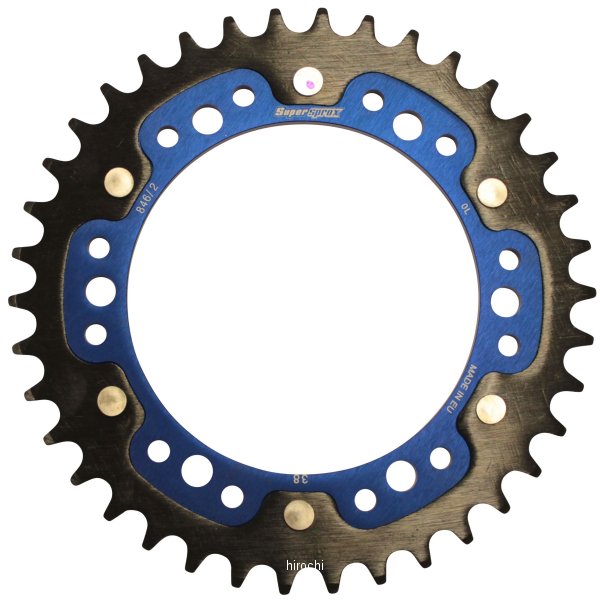 【メーカー在庫あり】 スーパースプロックス SUPERSPROX リアスプロケット ステルス 846/2-38T 青 RST-846/2:38-BLU HD店｜ヒロチー商事 ハーレー 店