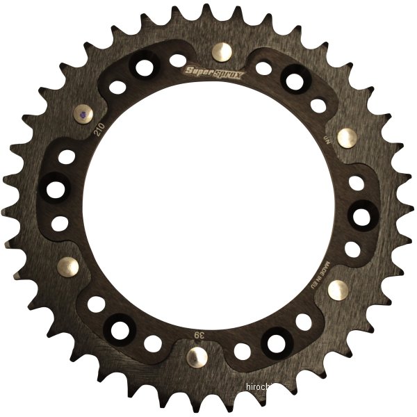 【メーカー在庫あり】 スーパースプロックス SUPERSPROX リアスプロケット ステルス 210-39T 黒 RST-210:39-BLK HD店|ヒロチー商事 ハーレー 店