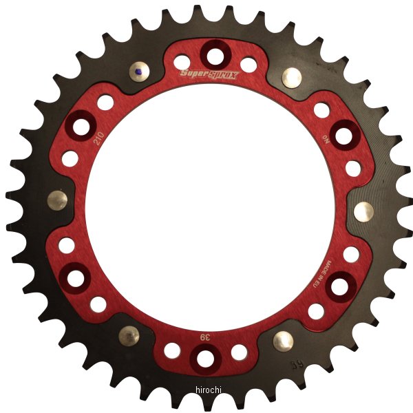 【メーカー在庫あり】 スーパースプロックス SUPERSPROX リアスプロケット ステルス 210-39T 赤 RST-210:39-RED HD店|ヒロチー商事 ハーレー 店