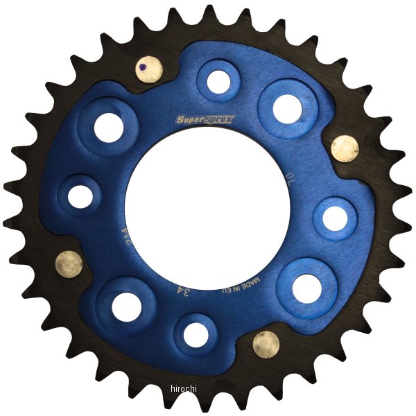 【メーカー在庫あり】 スーパースプロックス SUPERSPROX リアスプロケット ステルス 214-34T 青 RST-214:34-BLU HD店|ヒロチー商事 ハーレー 店