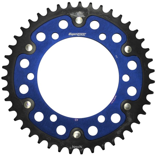 【メーカー在庫あり】 スーパースプロックス SUPERSPROX リアスプロケット ステルス 498-43T 青 RST-498:43-BLU HD店|ヒロチー商事 ハーレー 店