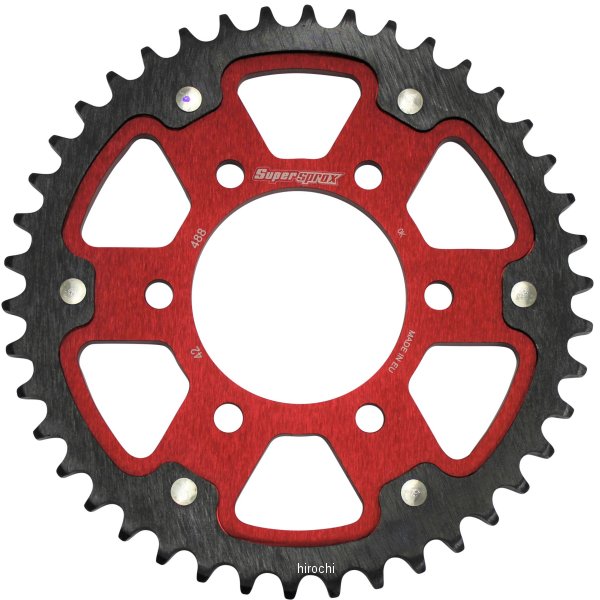 【メーカー在庫あり】 スーパースプロックス SUPERSPROX リアスプロケット ステルス 488-42T 赤 RST-488:42-RED HD店|ヒロチー商事 ハーレー 店