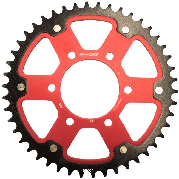 スーパースプロックス SUPERSPROX リアスプロケット ステルス 478-46T 赤 RST-478:46-RED HD店