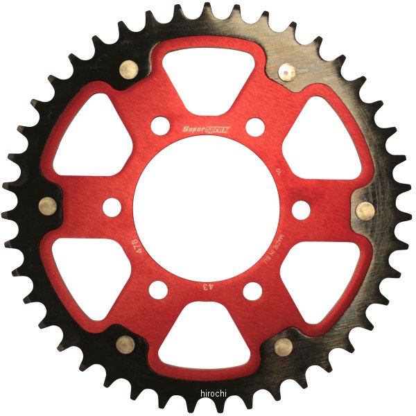 スーパースプロックス SUPERSPROX リアスプロケット ステルス 478-43T 赤 RST-478:43-RED HD店｜ヒロチー商事 ハーレー 店