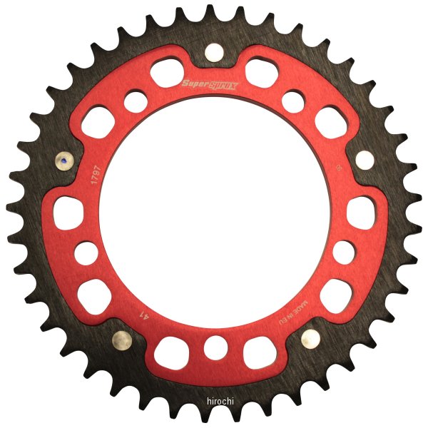 【メーカー在庫あり】 スーパースプロックス SUPERSPROX リアスプロケット ステルス 1797-41T 赤 RST-1797:41-RED HD店｜ヒロチー商事 ハーレー 店