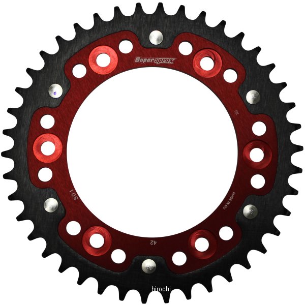 スーパースプロックス SUPERSPROX リアスプロケット ステルス 301-42T 赤 RST-301:42-RED HD店｜ヒロチー商事 ハーレー 店 10,514円