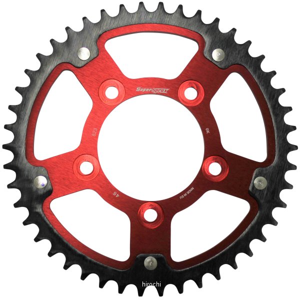 スーパースプロックス SUPERSPROX リアスプロケット ステルス 823-46T 赤 RST-823:46-RED HD店|ヒロチー商事 ハーレー 店