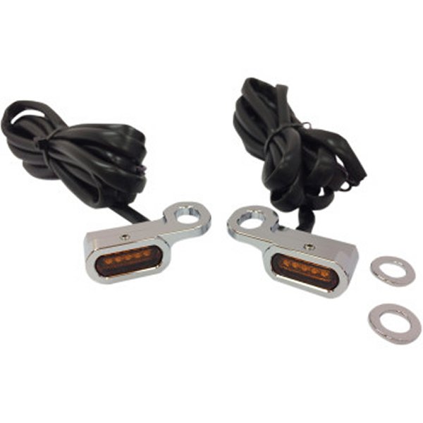 【USA在庫あり】 DRAG LEDハンドルバーマーカーライト 09年?16年 FLH クローム/アンバー 2040-2128 HD店