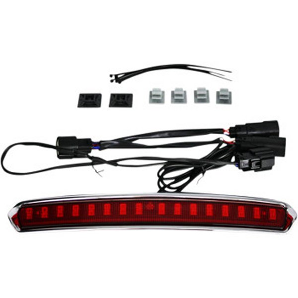 【USA在庫あり】 カスタム ダイナミクス LEDツアーパックフ用 14年以降 FLH クローム/赤 2040-2526 HD店