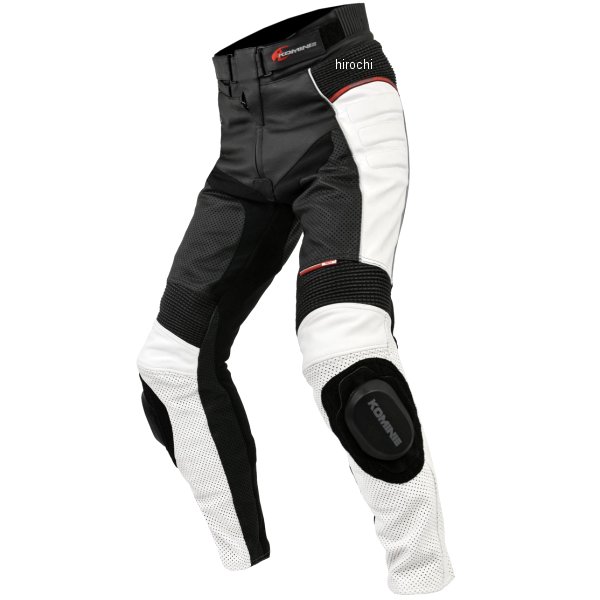 【メーカー在庫あり】 PK-780 コミネ KOMINE 春夏モデル レザーパンツ サトゥルノ 白/黒 XLサイズ 02-780 HD店