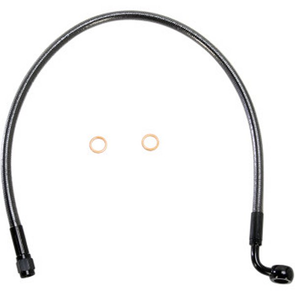 【USA在庫あり】 マグナム MAGNUM フロント ブレーキライン 10mm/90&deg;アッパー 21インチ(533mm) 黒 1741-4088 HD店｜ヒロチー商事 ハーレー 店