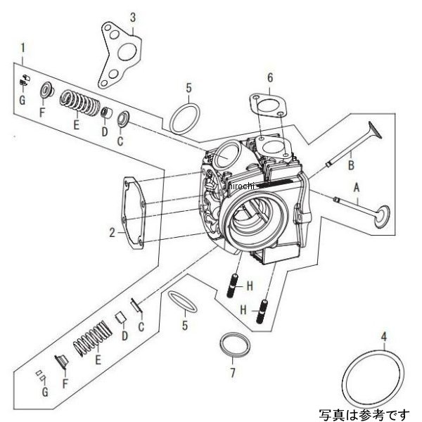 SP武川 17Rステージ E ヘッドキット 12Vモンキー 01-03-0023 HD店|ヒロチー商事 ハーレー 店