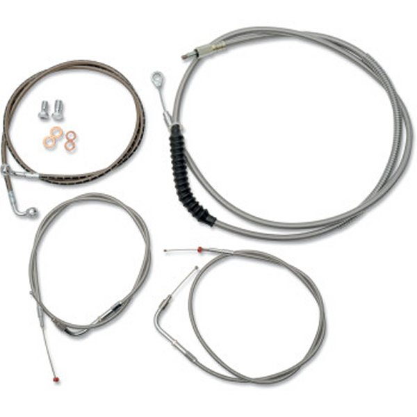 【USA在庫あり】 LAチョッパーズ LA Choppers ケーブル標準キット ステンレス 12年-17年 FXDF ABS無し 15-17インチ用 0662-0421 HD店
