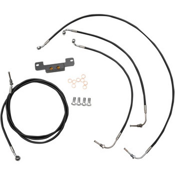 【USA在庫あり】 LAチョッパーズ LA Choppers ケーブル標準キット 黒 17年以降 FLH ABS無し 18-20インチ用 0662-0205 HD店