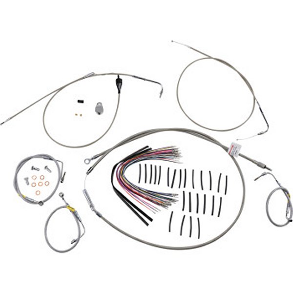 【USA在庫あり】 B30-1297 バーリーブランド Burly Brand ケーブルキット ステンレス 00年-06年 FLHT クルーズ対応 15インチ用 0662-0585 HD店