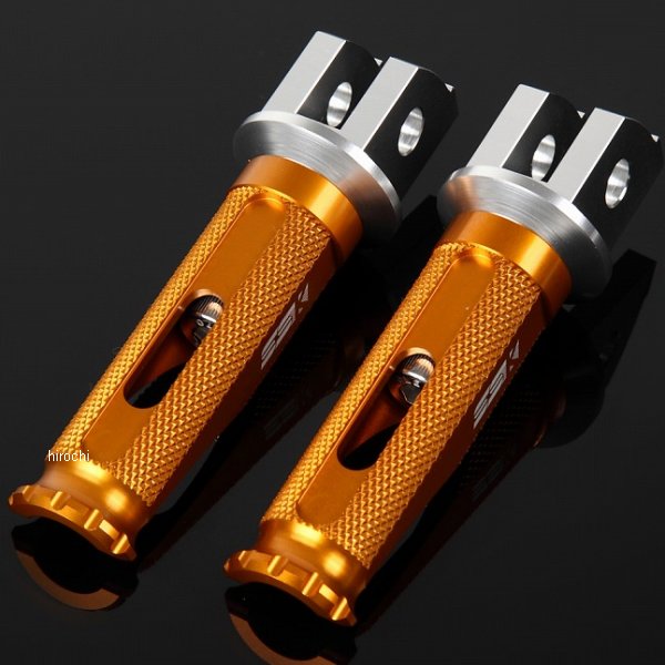 【メーカー在庫あり】 スピードラ SPEEDRA アルミ削り出しタンデムステップ レーシングタイプ パッセンジャー用 シルバー/ゴールド AFPR112GD HD店｜ヒロチー商事 ハーレー 店