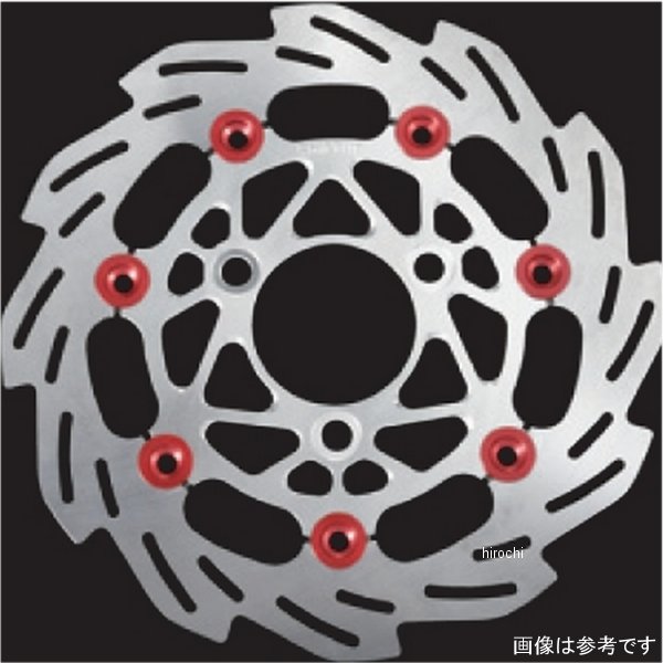 シフトアップ ウェーブディスクローター 220mm グロム シルバー/赤 260050-03 HD店