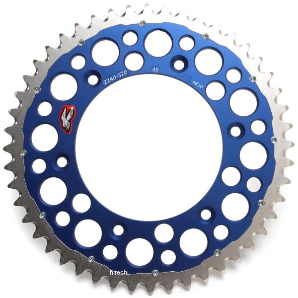 【メーカー在庫あり】 レンサル RENTHAL ツインリングリアスプロケット 520 99年-21年 YZ125 99年-21年 YZ400F 青 1500-520-49GPBU HD店