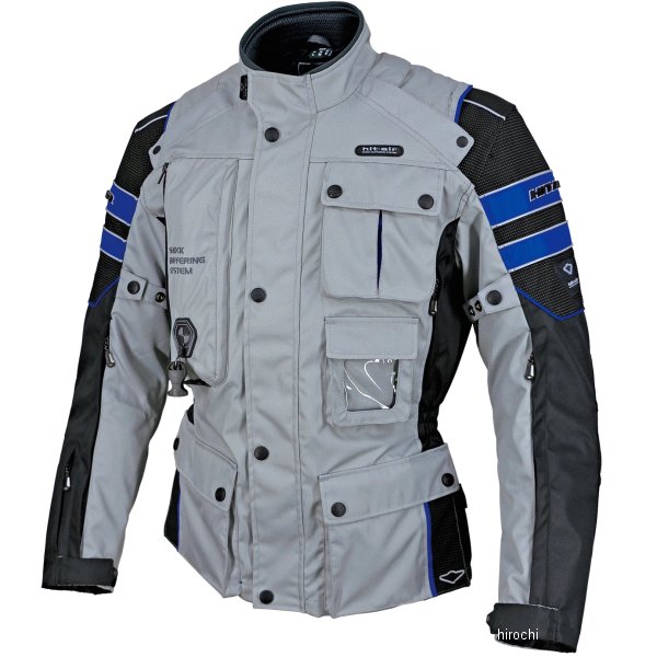 ヒットエアー hit-air 秋冬モデル エアバッグジャケット ライトグレー/青 XLサイズ Motorrad2 HD店｜ヒロチー商事 ハーレー 店
