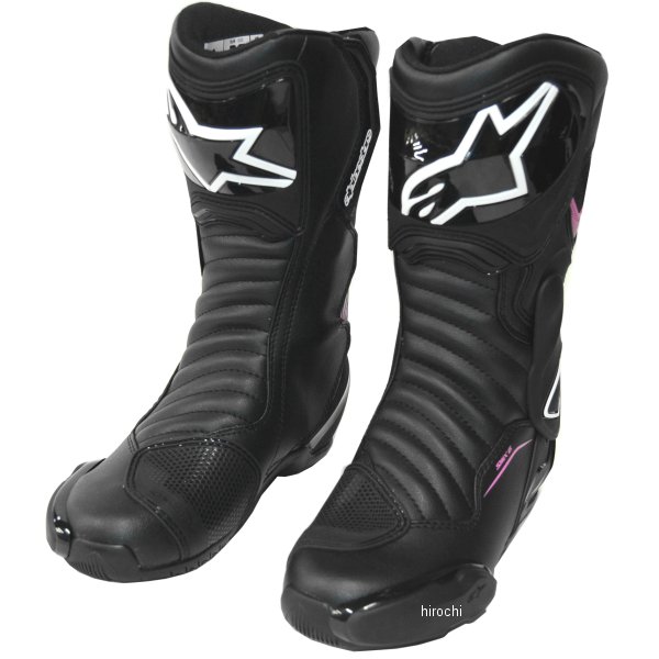 アルパインスターズ ロードレーシングブーツ STELLA SMX-6 黒/フクシャ/白 レディース 37サイズ (23cm) 8021506618409 HD店｜ヒロチー商事 ハーレー 店