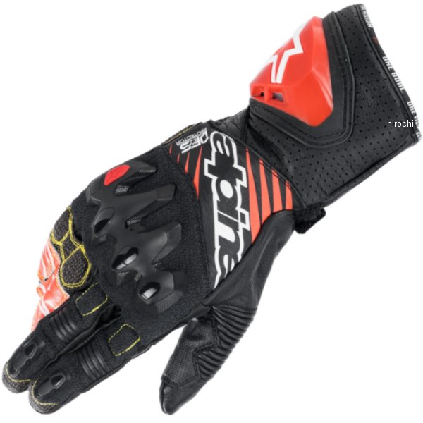 アルパインスターズ 秋冬モデル グローブ GP TECH V2 GLOVE 黒/白/蛍光赤 Sサイズ 3556622 HD店