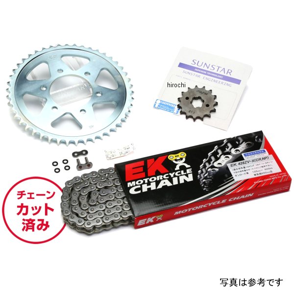 サンスター スプロケット＆チェーンキット 428 00年-04年 SEROW225WE シルバー KE22136 HD店｜ヒロチー商事 ハーレー 店