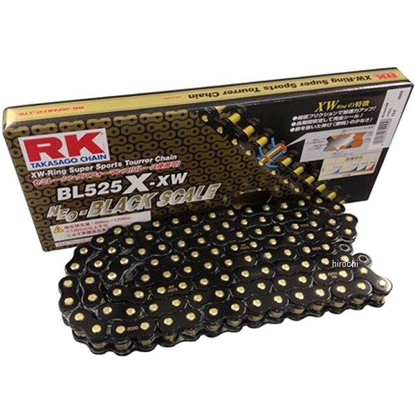 RKジャパン BL525X-XW-120BLブラックスケールシリーズチェーン (120L) BL525XXW120 HD店
