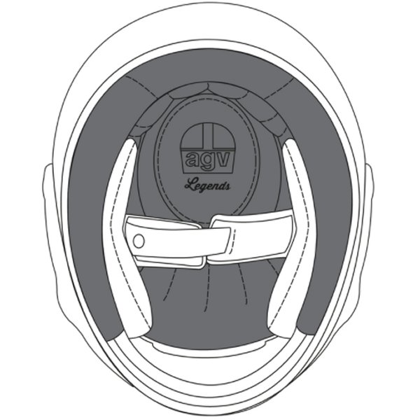【メーカー在庫あり】 エージーブイ AGV クラウンパッド アジアンフィット X101用 黒 Mサイズ KIT77005001-M HD店