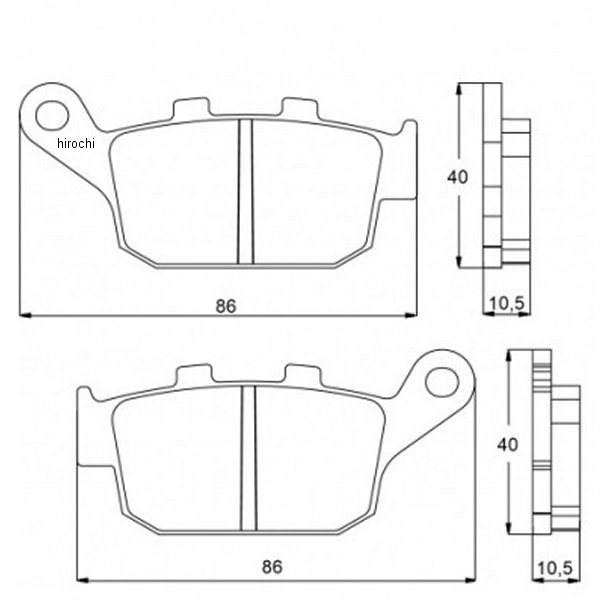 アコサット ACCOSSATO ブレーキパッド AGPP089 スタンダート トライアンフ ボンネビルボバー1200、スピードマスター1200 403-AGPP089-ST HD店