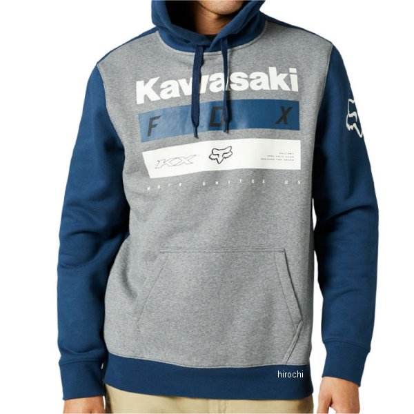 フォックス FOX 2022年モデル KAWASAKI ストライプス プルオーバーフーディー ダークインディゴ Sサイズ 28999-203-S HD店