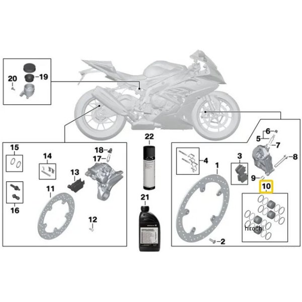 BMW純正 ブレーキ ピストン セット シール付キ 34117714801 HD店