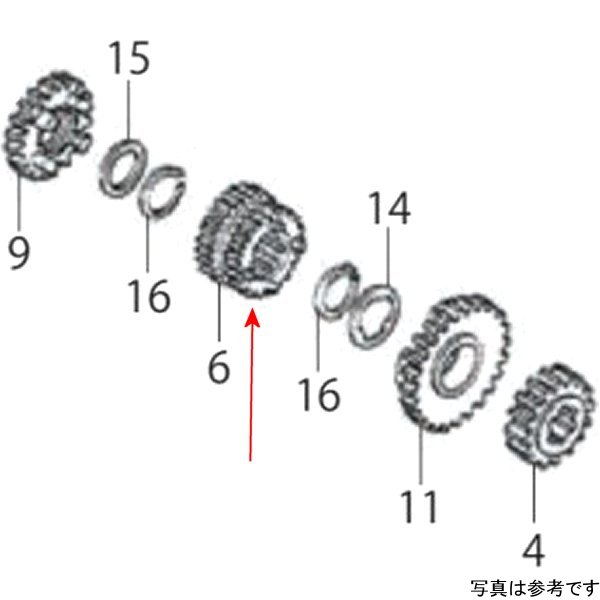 SP武川 メインシャフト サード/フォースギヤ 19T/21T ドリーム50/エイプ/モタード 00-02-0221 HD店｜ヒロチー商事 ハーレー 店
