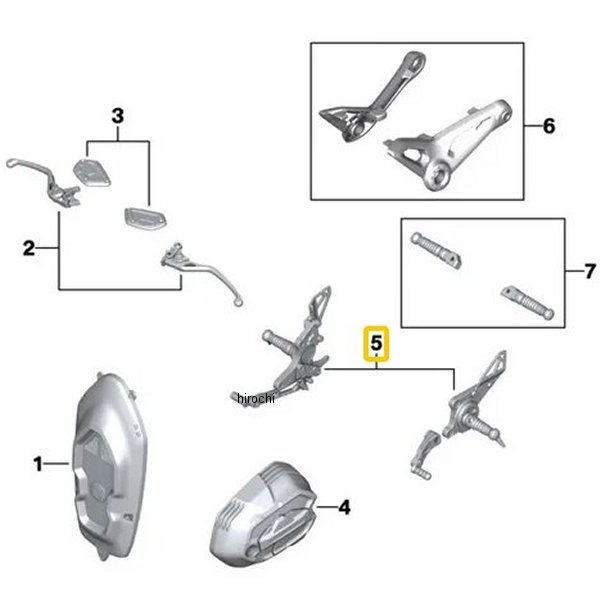 BMW純正 セット フットレスト システム 77252463372 HD店