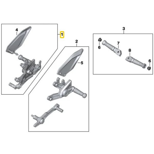 BMW純正 HP フットレスト アセンブリー RH 77258569048 HD店