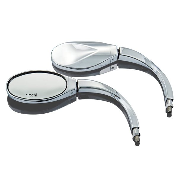 ショークローム Show Chrome ツイストクルーザーミラー トール 10mm 逆ネジ 28-602 HD店|ヒロチー商事 ハーレー 店