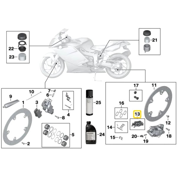BMW純正 Rブレーキパッド リペアキット 34218541388 HD店