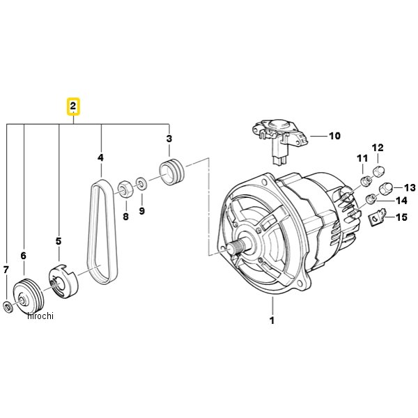 BMW純正 セット プーリー V ベルト付 12311342086 HD店