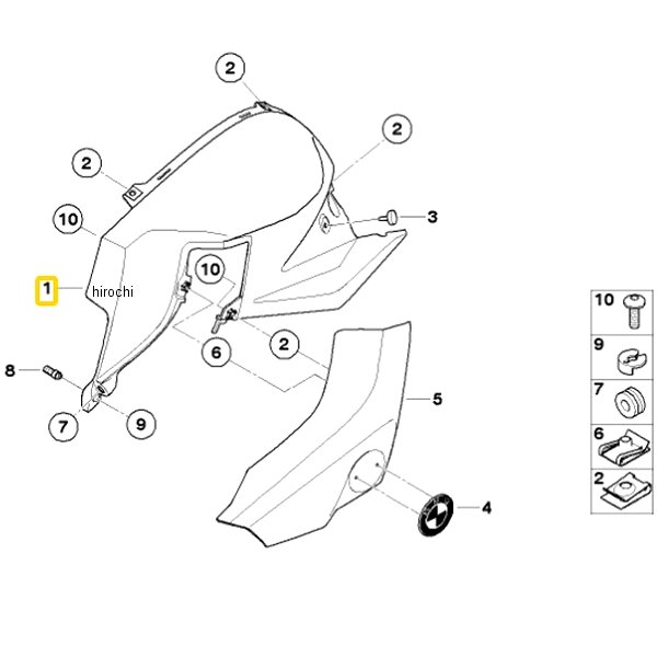 BMW純正 (SO)F トリムパネル RH 46637702318 HD店
