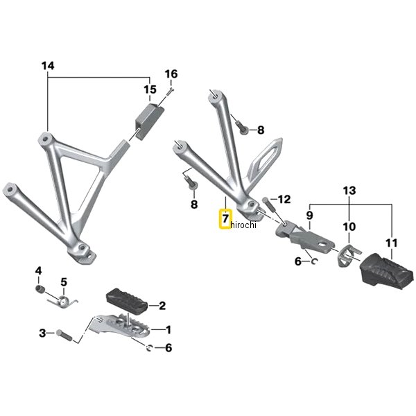 BMW純正 R フット レスト ホルダー RH 46718526742 HD店