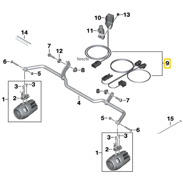 BMW純正 ワイヤー ハーネス LED 補助ハイビーム 61128395603 HD店