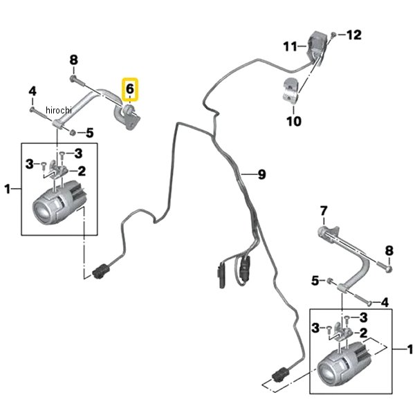 BMW純正 補助前照灯ホルダー RH 63178541630 HD店