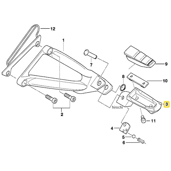 BMW純正 R フット レスト LH 46712331321 HD店