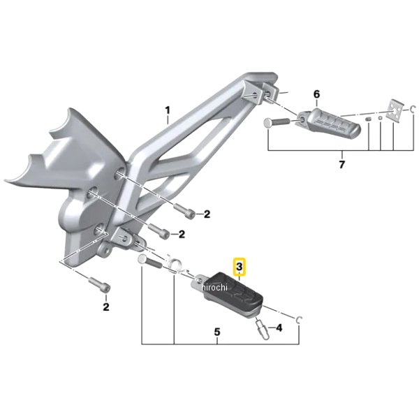 BMW純正 ライダー フットレスト 左 46718553971 HD店
