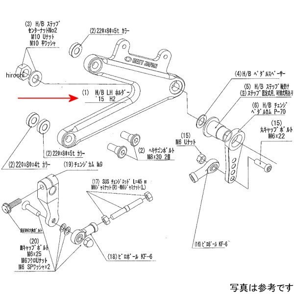 ビート BEET H/B LH ホルダー Ninja H2 9021-KD1-09 HD店