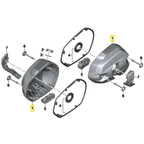 BMW純正 シリンダー ヘッド カバー マグネシウム LH 11127723177 HD店