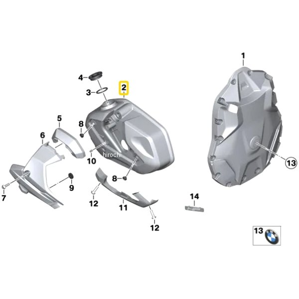 BMW純正 シリンダー ヘッド カバー フライス加工済み 右 11128405490 HD店