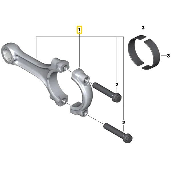 23700057 ハーレー純正 コンロッド、MACH、 148mm SP店 - バイク
