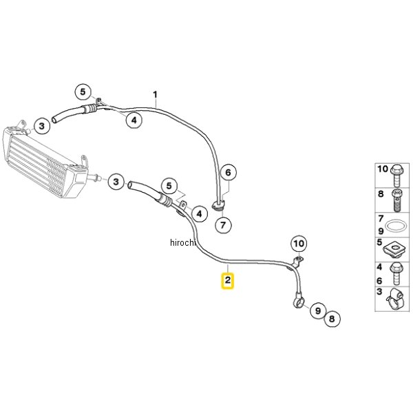 BMW純正 オイル クーラー パイプ リターン 17227703621 HD店